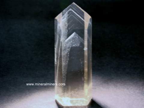 Phantom Crystals: Polished Crystals of Natural Quartz Crystal with Phantom Crystal Shapes Inside